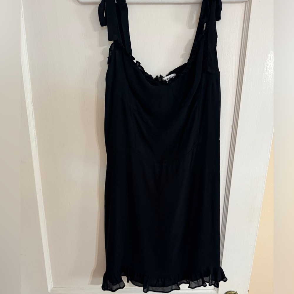 Reformation black mini dress